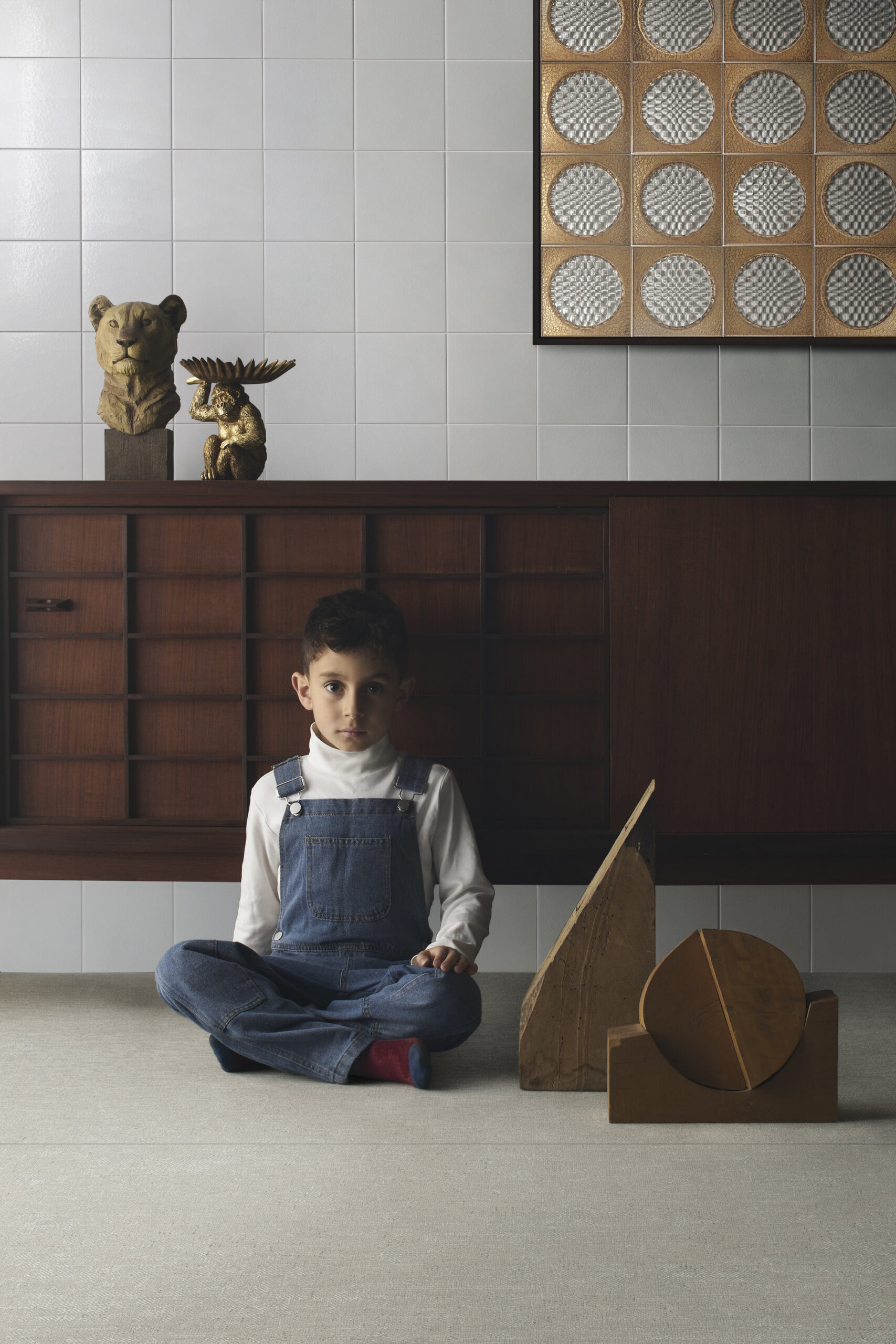 citta di faenza decoro oro geo bianco wall tile