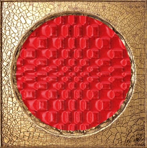 citta di faenza decoro oro geo rosso wall tile