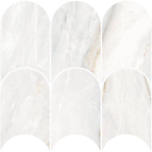 Calacatta Bluette Arch Mosaic